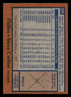 1978 Topps #540 Steve Carlton Near Mint+  ID: 521185