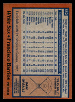 1978 Topps #552 Francisco Barrios Near Mint+  ID: 521233