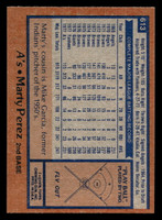1978 Topps #613 Marty Perez Near Mint  ID: 521469