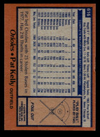 1978 Topps #616 Pat Kelly Very Good 