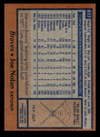 1978 Topps #617 Joe Nolan Ex-Mint RC Rookie  ID: 521485