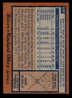 1978 Topps #632 Rowland Office Near Mint  ID: 521545