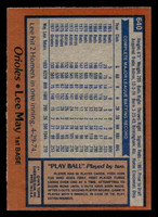 1978 Topps #640 Lee May DP Ex-Mint  ID: 521576