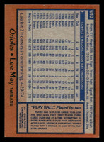 1978 Topps #640 Lee May DP Near Mint  ID: 521579