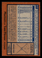 1978 Topps #643 Tom House Near Mint+  ID: 521589
