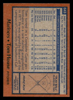 1978 Topps #643 Tom House Near Mint+  ID: 521591