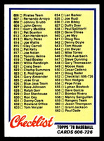 1978 Topps #652 Checklist 606-726 Near Mint+  ID: 521625