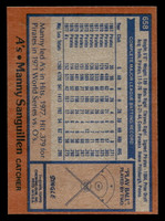 1978 Topps #658 Manny Sanguillen Near Mint+  ID: 521650