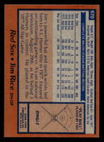 1978 Topps #670 Jim Rice Near Mint  ID: 521698