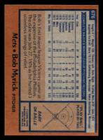 1978 Topps #676 Bob Myrick Near Mint  ID: 521722