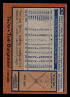 1978 Topps #678 Tom Burgmeier Near Mint+  ID: 521731
