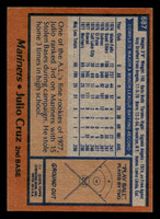 1978 Topps #687 Julio Cruz Near Mint RC Rookie  ID: 521765