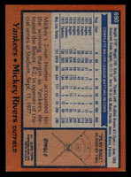 1978 Topps #690 Mickey Rivers Near Mint  ID: 521778