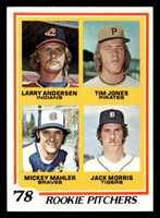1978 Topps #703 Larry Andersen/Tim Jones/Mickey Mahler/Jack Morris Rookie Pitchers Near Mint RC Rookie  ID: 521830