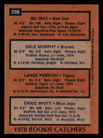 1978 Topps #708 Bo Diaz/Dale Murphy/Lance Parrish/Ernie Whitt Rookie Catchers VG-EX RC Rookie 