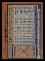 1978 Topps #719 Randy Elliott Near Mint+ RC Rookie  ID: 521893