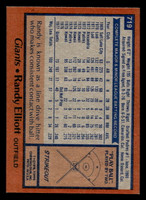 1978 Topps #719 Randy Elliott Near Mint RC Rookie  ID: 521896