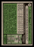 1979 Topps #81 Roger Erickson Near Mint+ RC Rookie  ID: 522007