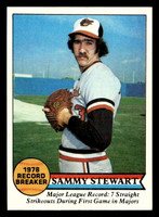 1979 Topps #206 Sammy Stewart RB Near Mint  ID: 522132