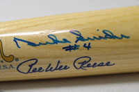 Pee Wee Reese Duke Snider Cooperstown Bat Signed Auto Signed PSA/DNA Dodgers Stadium Series