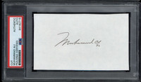 Muhammad Ali Index Card Signed Auto PSA/DNA Slab ID: 522192
