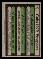 1979 Topps #716 Dave Geisel/Karl Pagel/Scot Thompson Cubs Prospects Near Mint RC Rookie  ID: 522683