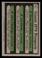 1979 Topps #726 Greg Johnston/Joe Strain/John Tamargo Giants Prospects Ex-Mint RC Rookie 