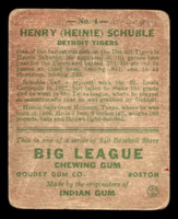 1933 Goudey #4 Heinie Schuble Poor RC Rookie 