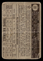 1952 Topps #33 Warren Spahn Poor Black Back 