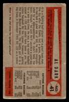 1954 Bowman #41 Alvin Dark UER G-VG  ID: 522766