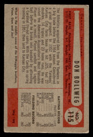 1954 Bowman #115 Don Bollweg G-VG  ID: 522773