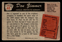 1955 Bowman #65 Don Zimmer Very Good RC Rookie  ID: 522801