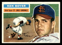 1956 Topps #14 Ken Boyer Grey Backs Ex-Mint Gray Back 