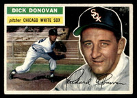 1956 Topps #18 Dick Donovan Grey Backs Excellent+ Gray Back 