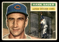 1956 Topps #41 Hank Sauer Grey Backs Very Good White Back 