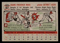 1956 Topps #57 Duke Maas Grey Backs Excellent+ RC Rookie Gray Back 