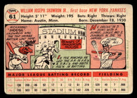1956 Topps #61 Bill Skowron Grey Backs G-VG White Back 