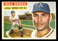 1956 Topps #82 Bill Renna Grey Backs Very Good Gray Back 
