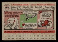 1956 Topps #159 Clint Courtney Grey Backs Very Good Gray Back 