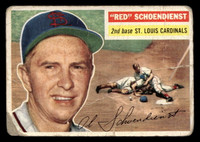 1956 Topps #165 Red Schoendienst Grey Backs Poor White Back 