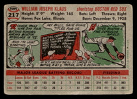 1956 Topps #217 Billy Klaus Good 