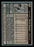 1980 Topps #102 Rich Dauer Near Mint 