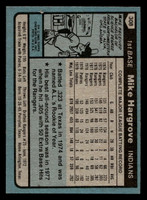 1980 Topps #308 Mike Hargrove Ex-Mint 