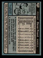 1980 Topps #423 Dave Frost Near Mint+ 