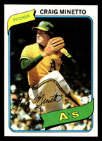 1980 Topps #494 Craig Minetto Near Mint+ RC Rookie 