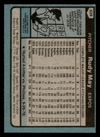 1980 Topps #539 Rudy May Near Mint 