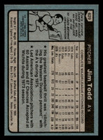 1980 Topps #629 Jim Todd Ex-Mint 