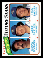 1980 Topps #668 Danny Boitano/Willie Mueller/Lenn Sakata Brewers Future Stars Near Mint+ RC Rookie 