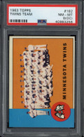 1963 Topps #162 Team Card Minnesota Twins PSA 8oc NM-Mint