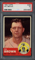 1963 Topps #289 Hal Brown Yankees PSA 5 EX